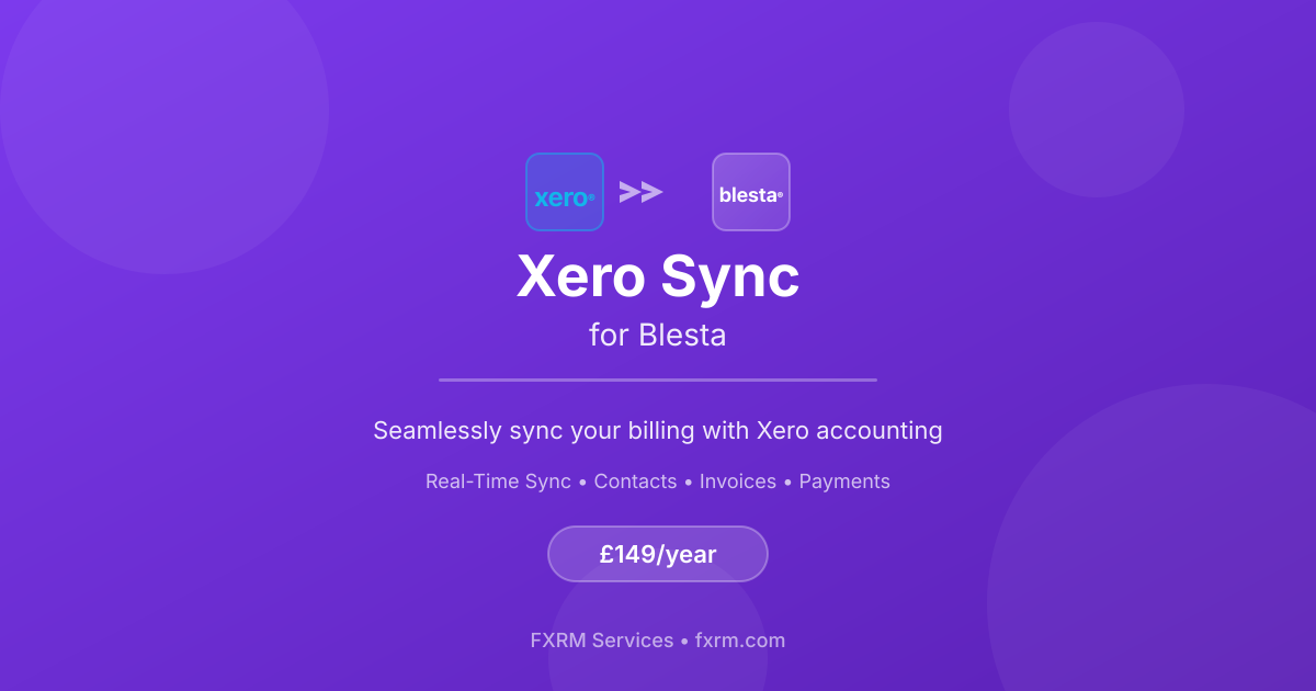 Xero Sync for Blesta